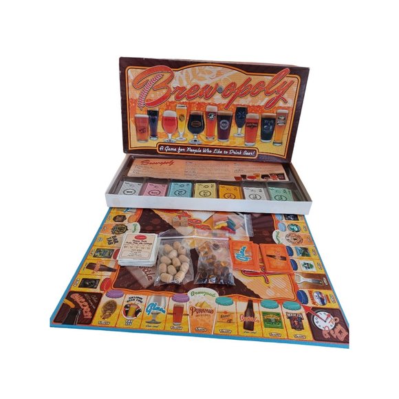 Brew-opoly Beer Drinking Brew Party Board Game Late for the Sky Corp 2-6 Players - Picture 1 of 12